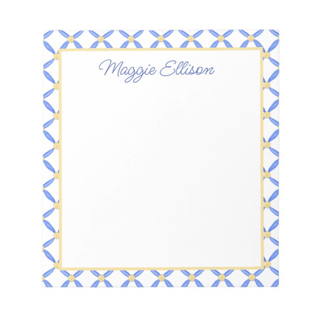 Chinoiserie Watercolor Chic Notizblock (Vorderseite)