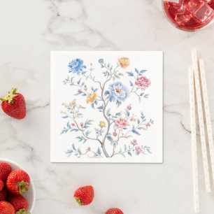 Chinoiserie Watercolor Muster Serviette