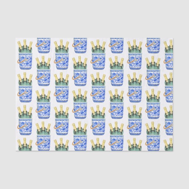 Chinoiserie Watercolor Seidenpapier (Vorderseite)