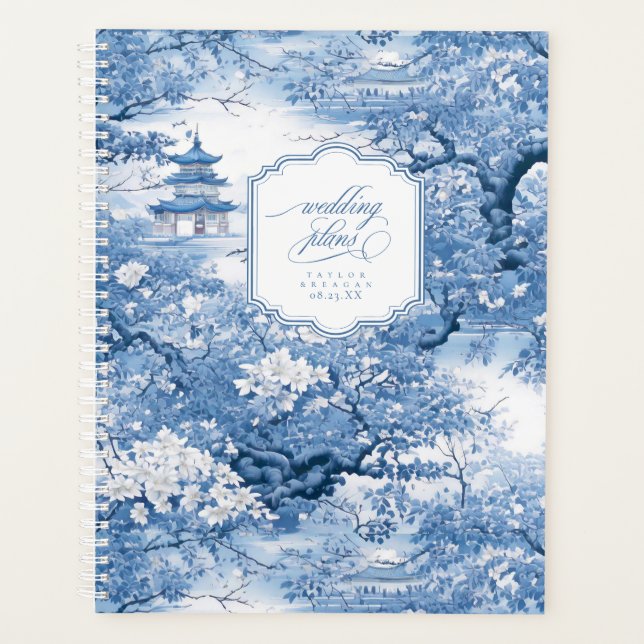 Chinoiserie Wedding ID1094, Inspiriert Porzellan Planer (Vorderseite)