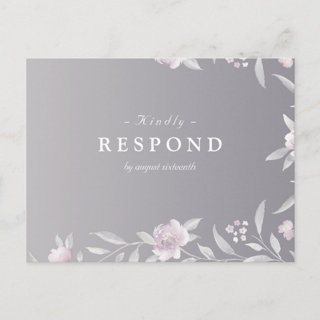 Chinoiserie Wedding RSVP Einladungspostkarte (Vorderseite)