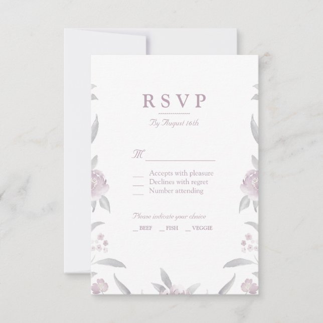 Chinoiserie Wedding RSVP Karte (Vorderseite)