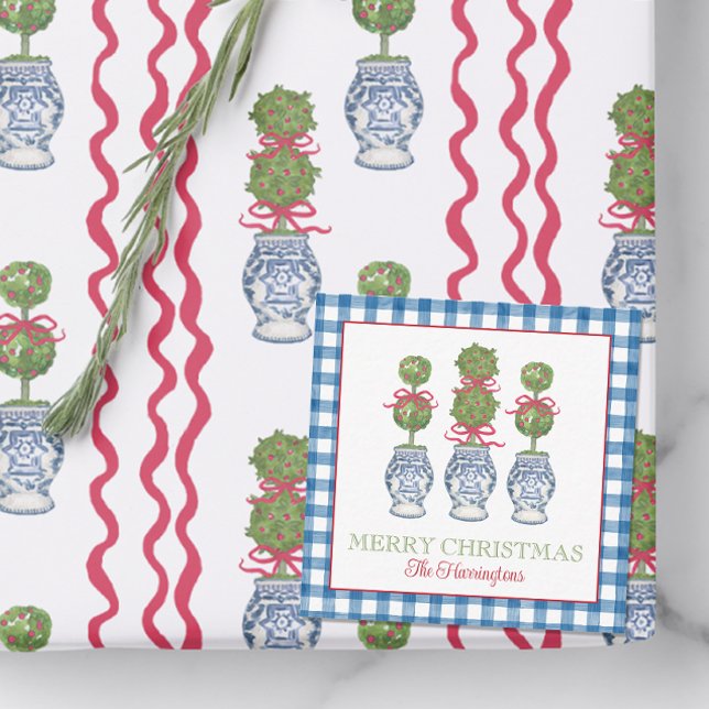 Chinoiserie Weihnachten Mitteilungskarte (Von Creator hochgeladen)