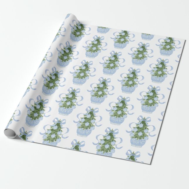 Chinoiserie Weihnachtsbaum Wrapping Paper Geschenkpapier (Ungerollt)