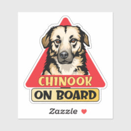 Chinook an Bord des Red Traffic Sign Aufkleber