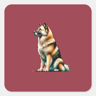 Chinook Dog Quadratischer Aufkleber