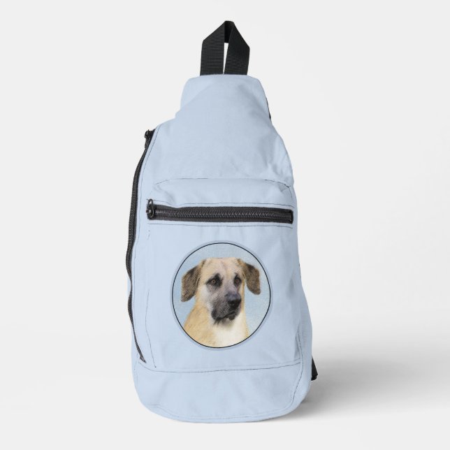 Chinook Drop Ohrmalerei Original Schlittenhunde Ku Crossbody Bag (Vorderseite)