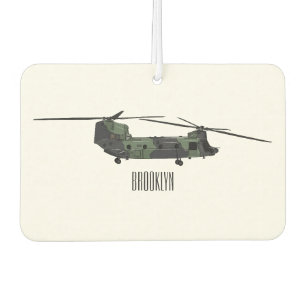 Chinook Heerhubschrauber Cartoon Illustration Autolufterfrischer