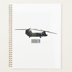 Chinook Heerhubschrauber Cartoon Illustration Planer