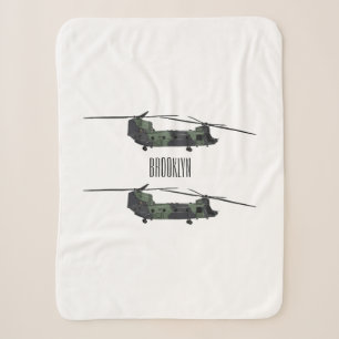 Chinook Heerhubschrauber Cartoon Illustration Sherpadecke