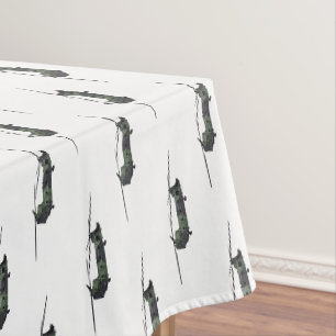 Chinook Heerhubschrauber Cartoon Illustration Tischdecke
