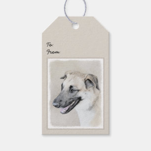 Chinook (Hubschrauberohren) Malerei - Hundekunst Geschenkanhänger