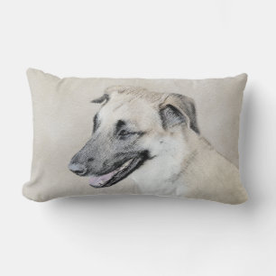 Chinook (Hubschrauberohren) Malerei - Hundekunst Lendenkissen