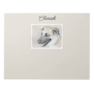 Chinook (Hubschrauberohren) Malerei - Hundekunst Notizblock