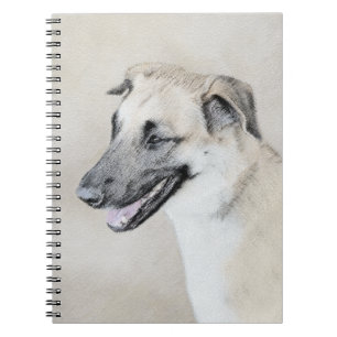 Chinook (Hubschrauberohren) Malerei - Hundekunst Notizblock