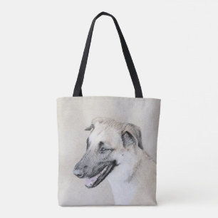 Chinook (Hubschrauberohren) Malerei - Hundekunst Tasche