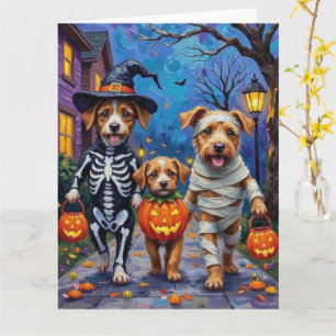 Chinook Hunde Trick-or-Treating Halloween-Kostüm Karte