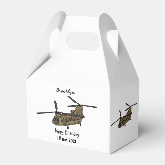 Chinook-Illustration für Militärhubschrauber Geschenkschachtel (Vorderseite)