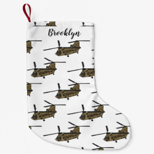 Chinook-Illustration für Militärhubschrauber Kleiner Weihnachtsstrumpf