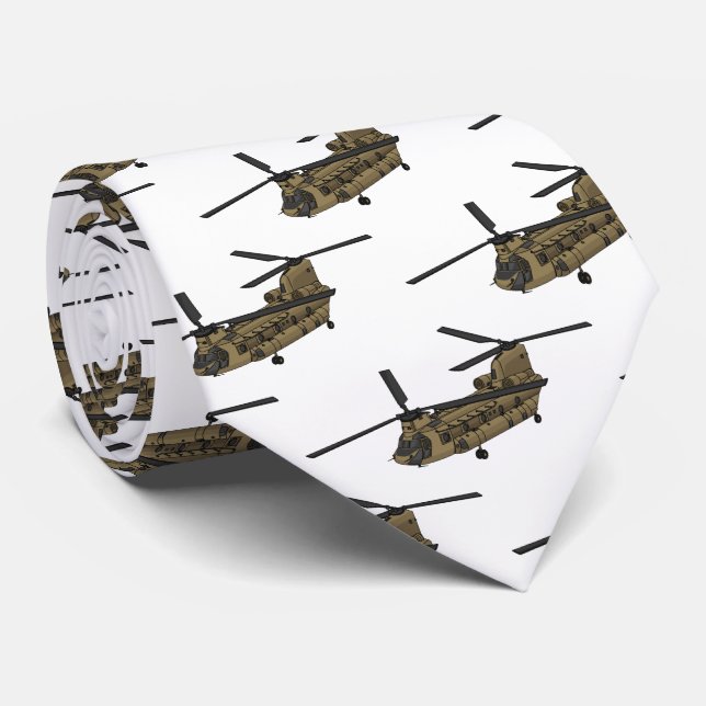 Chinook-Illustration für Militärhubschrauber Krawatte (Gerollt)