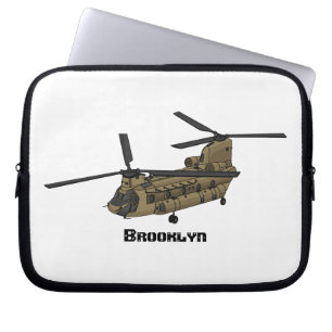 Chinook-Illustration für Militärhubschrauber Laptopschutzhülle