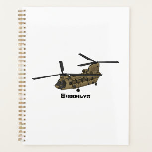 Chinook-Illustration für Militärhubschrauber Planer