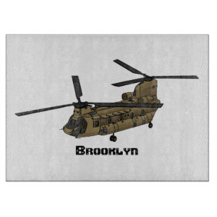Chinook-Illustration für Militärhubschrauber Schneidebrett