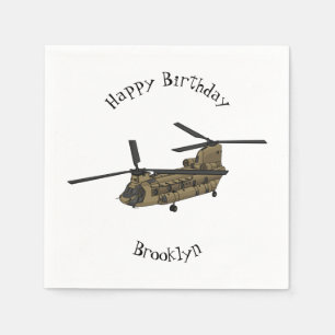 Chinook-Illustration für Militärhubschrauber Serviette