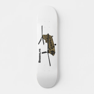 Chinook-Illustration für Militärhubschrauber Skateboard