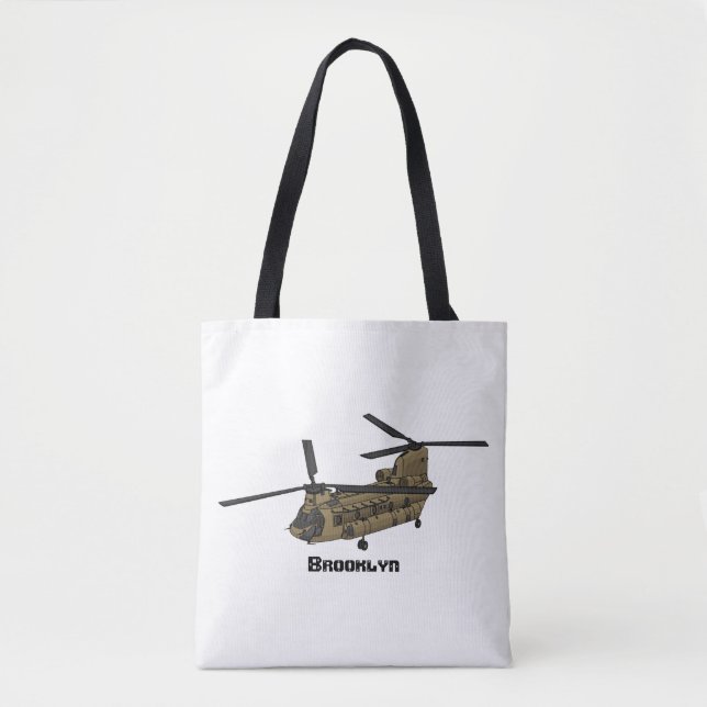 Chinook-Illustration für Militärhubschrauber Tasche (Vorderseite)