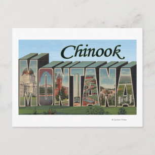 Chinook, Montana - Große Buchstabenszenen Postkarte