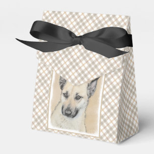 Chinook (Ohrspitze) Malerei - Original Hundkunst Geschenkschachtel