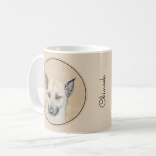 Chinook (Ohrspitze) Malerei - Original Hundkunst Kaffeetasse