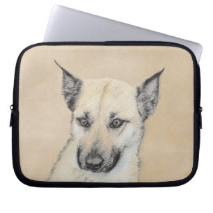 Chinook (Ohrspitze) Malerei - Original Hundkunst Laptopschutzhülle