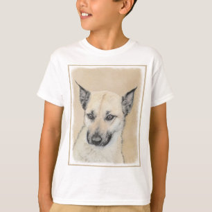 Chinook (Ohrspitze) Malerei - Original Hundkunst T-Shirt