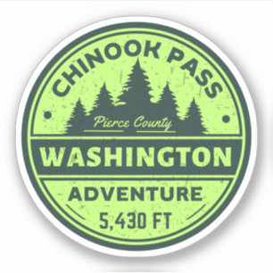 Chinook-Pass-Wanderung Kalifornien Trails Aufkleber