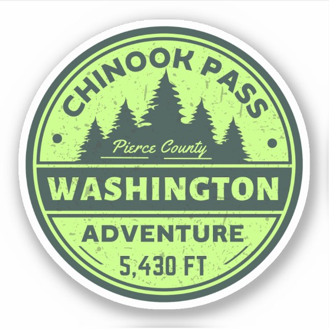 Chinook Pass Wanderung Kalifornien Versuche Aufkleber (Vorderseite)