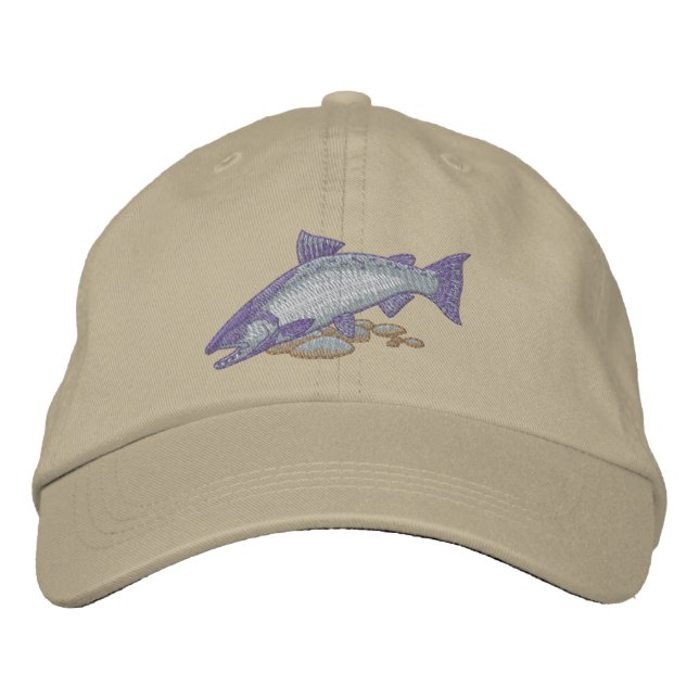 Chinook Salmon Bestickte Kappe (Vorderseite)