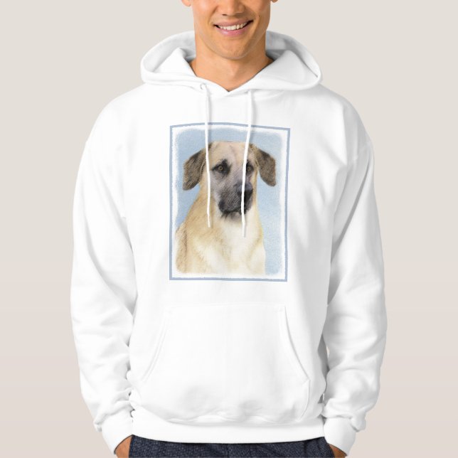 Chinook (Tropfohren) Gemälde - Original Hundkunst Hoodie (Vorderseite)