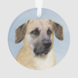 Chinook (Tropfohren) Gemälde - Original Hundkunst Ornament