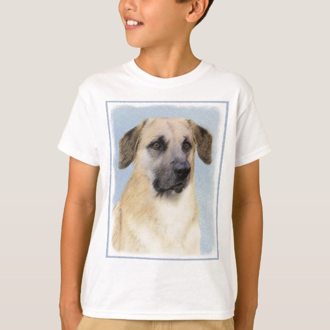 Chinook (Tropfohren) Gemälde - Original Hundkunst T-Shirt (Vorderseite)