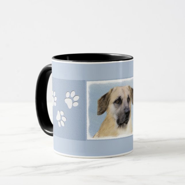 Chinook (Tropfohren) Gemälde - Original Hundkunst Tasse (Vorderseite Links)
