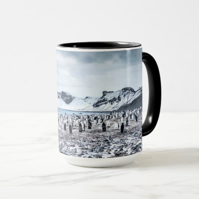 Chinstrap Penguin Colony Landscape Tasse (VorderseiteRechts)