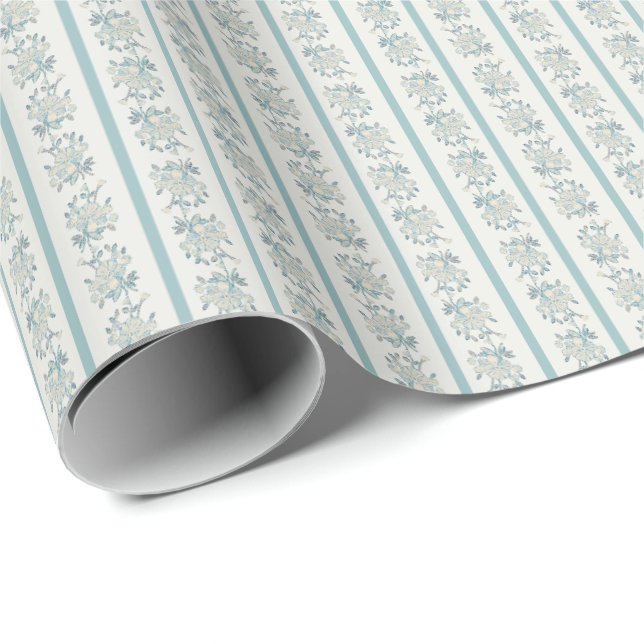 Chintz (Blassgrün) Geschenkpapier (Rolleneckpunkt)