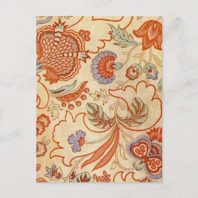 Chintz Paisley Antike Muster Postkarte (Vorderseite)
