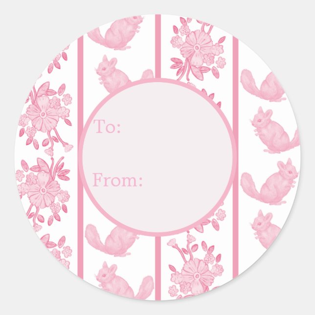 Chintzy Chinchilla Gift Sticker (Pink)  (Vorderseite)