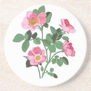 Chintzy Dark Pink Wilde Rose Getränkeuntersetzer