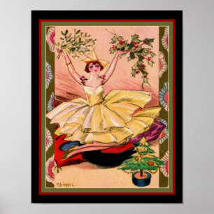 Chiostri Art Deco Weihnachtswandkunst 11x14 Poster
