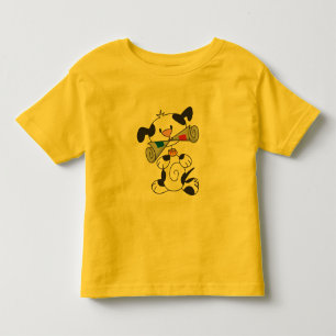 Chiot avec le T-shirts et les cadeaux de journal
