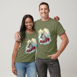 Chiot berger allemand jouant en t-shirt rose